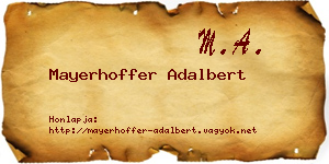 Mayerhoffer Adalbert névjegykártya
